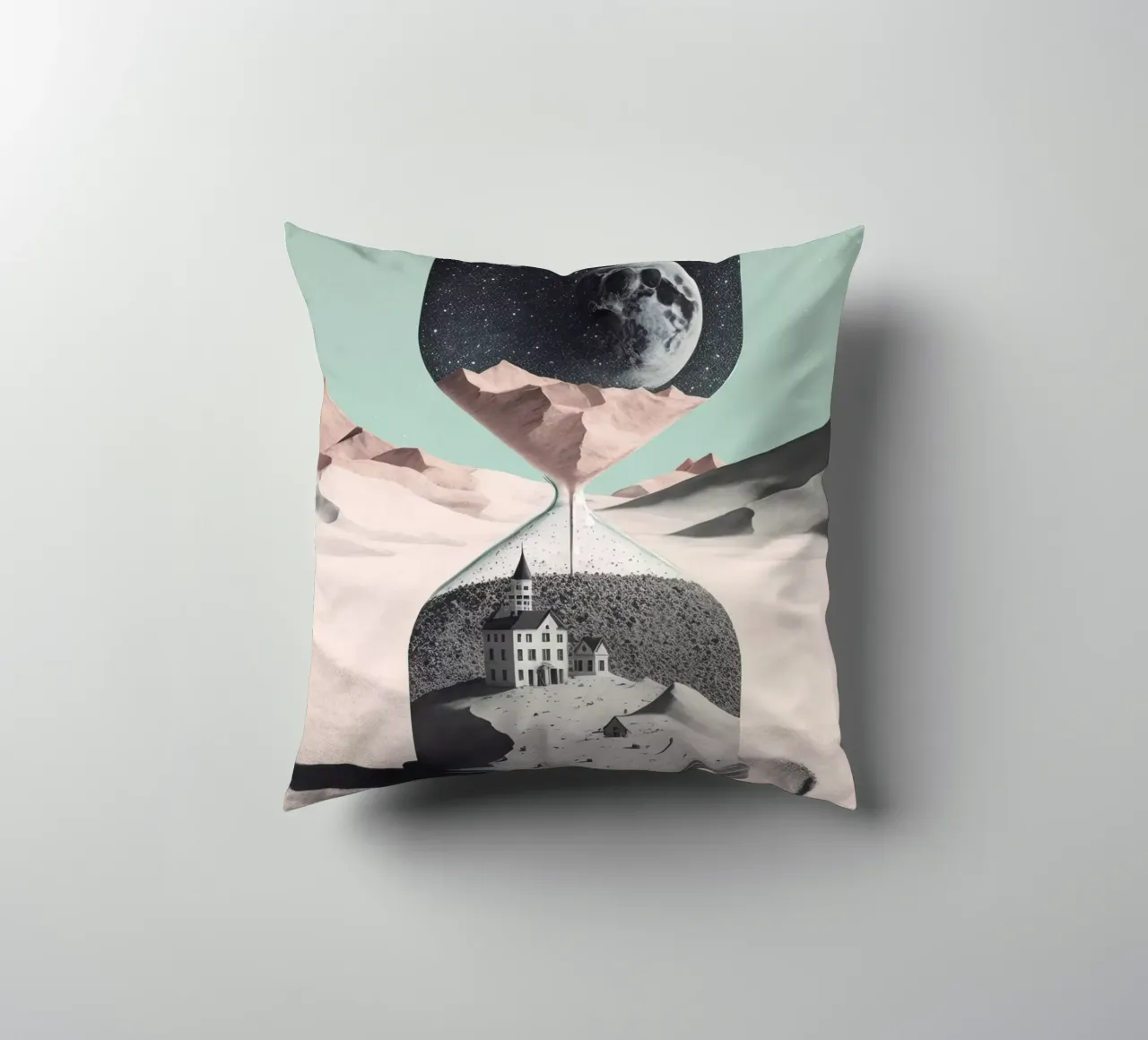 Time Goes By (Hourglass) cuscino da treechild