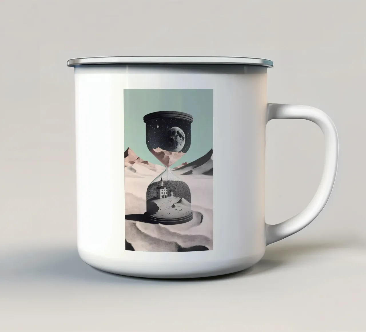 Time Goes By (Hourglass) tazza in smalto da treechild