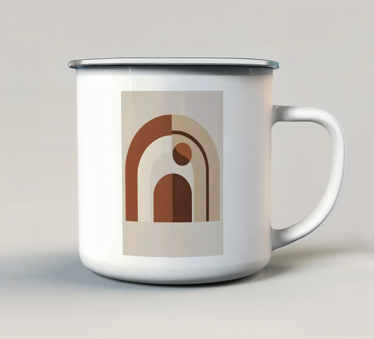 Forme ad arco tazza in smalto da Botanical Gallery
