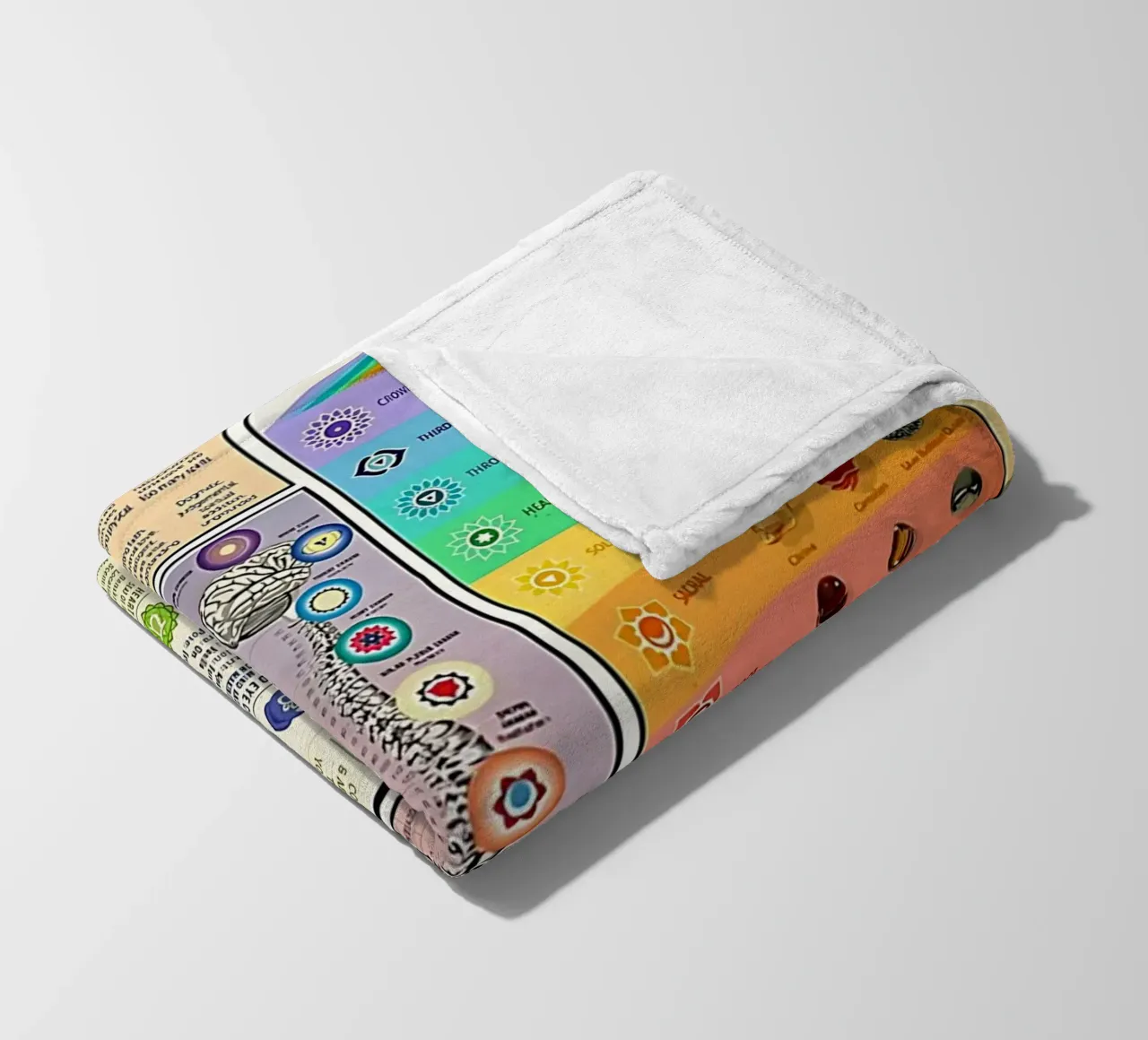 Conoscenza del bilanciamento dei chakra coperta in pile da coley