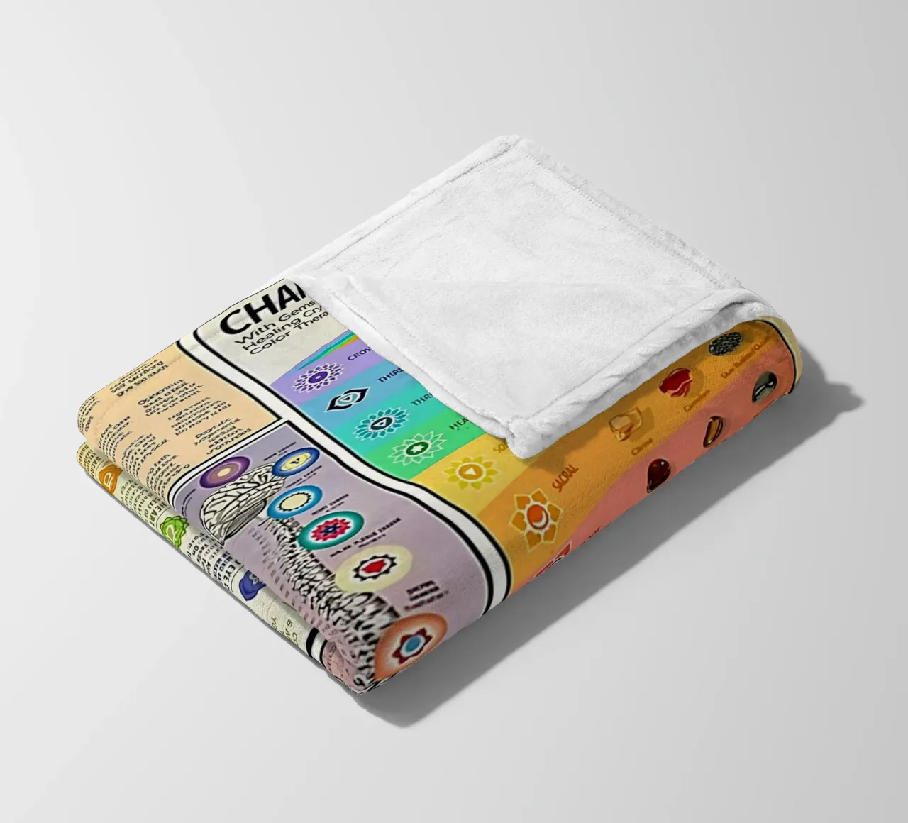 Conoscenza del bilanciamento dei chakra coperta in pile da coley