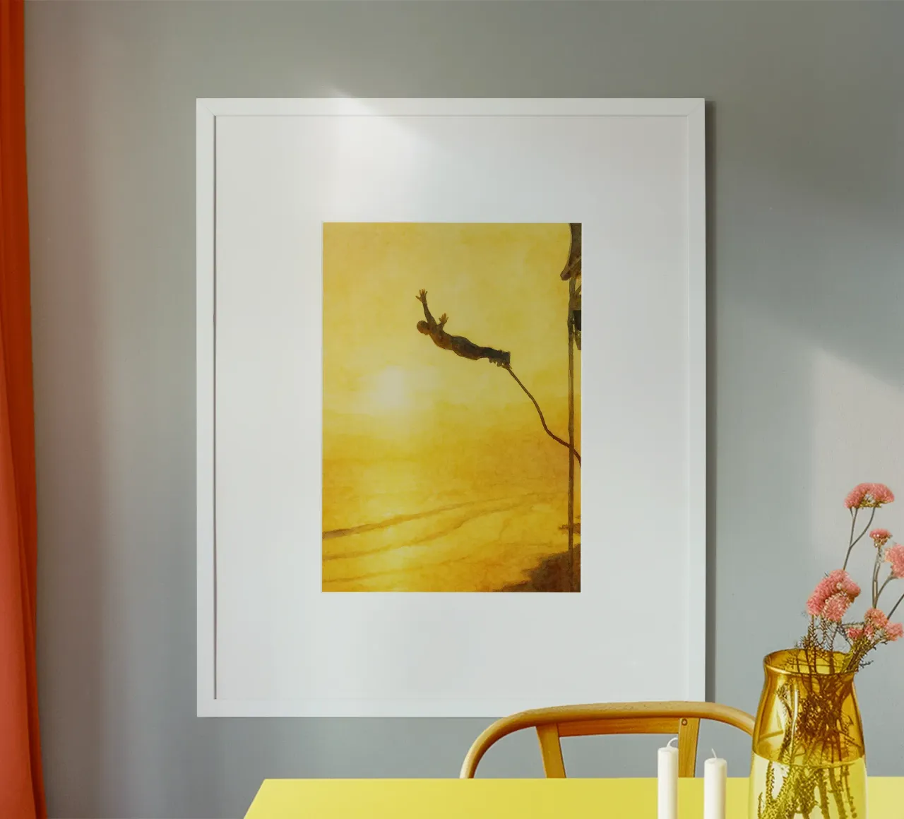 Bungee-Jumping Extremsport Malerei Poster von warsilaw
