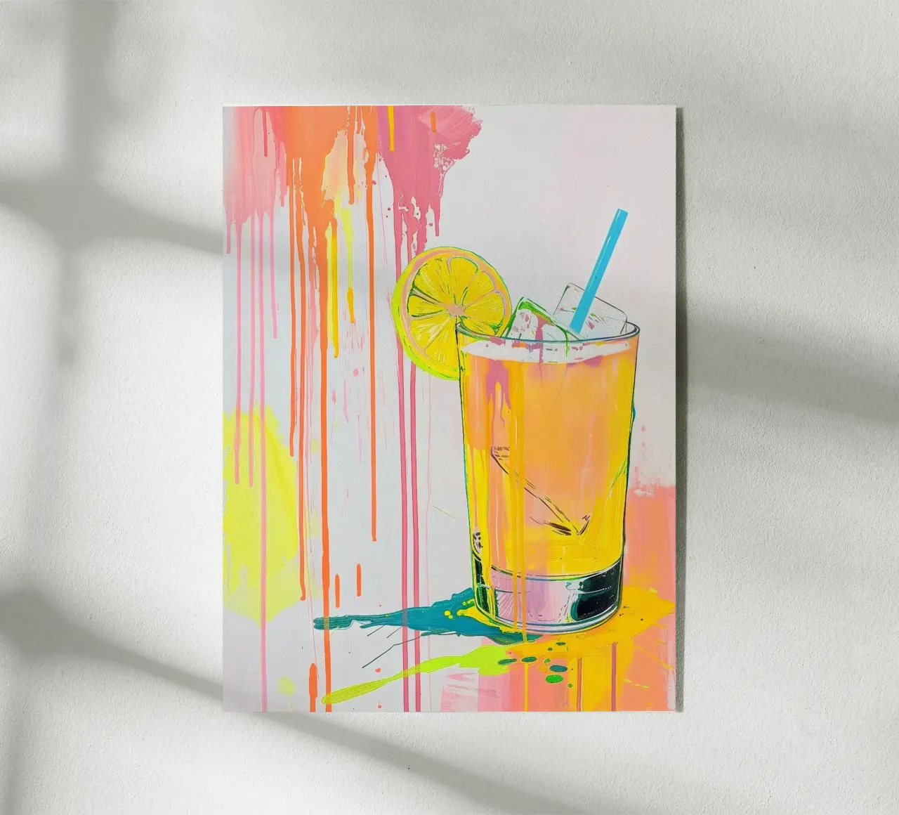 Drink mit Zitrone acryl van Yaso Design & Art
