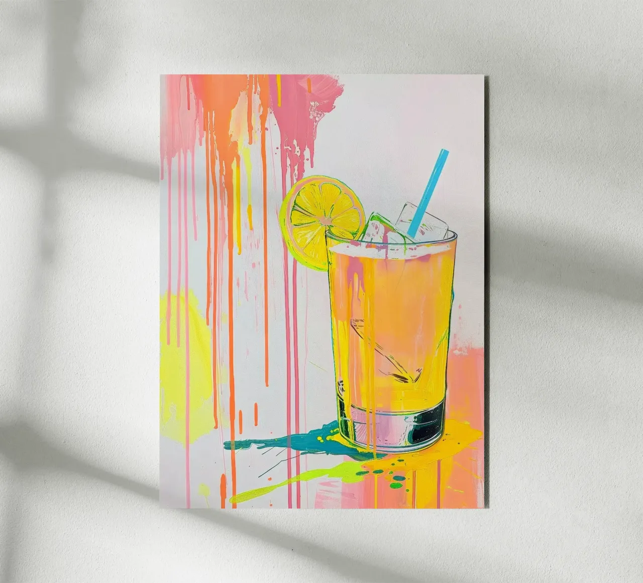 Drink mit Zitrone aluminium-dibond van Yaso Design & Art