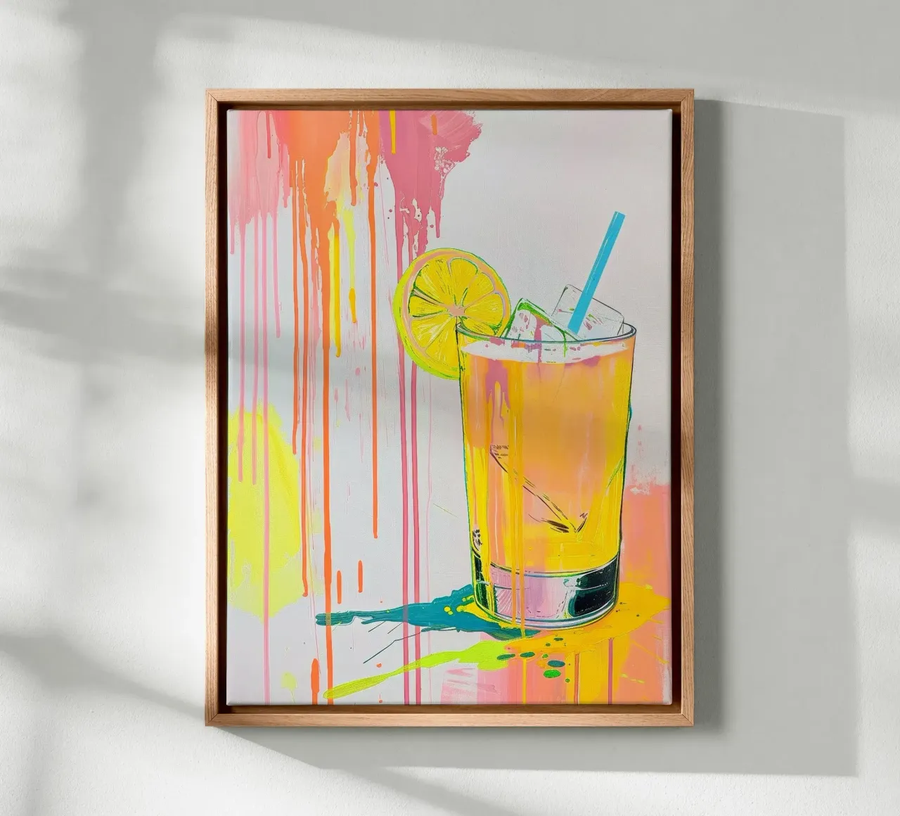 Drink mit Zitrone Leinwand von Yaso Design & Art