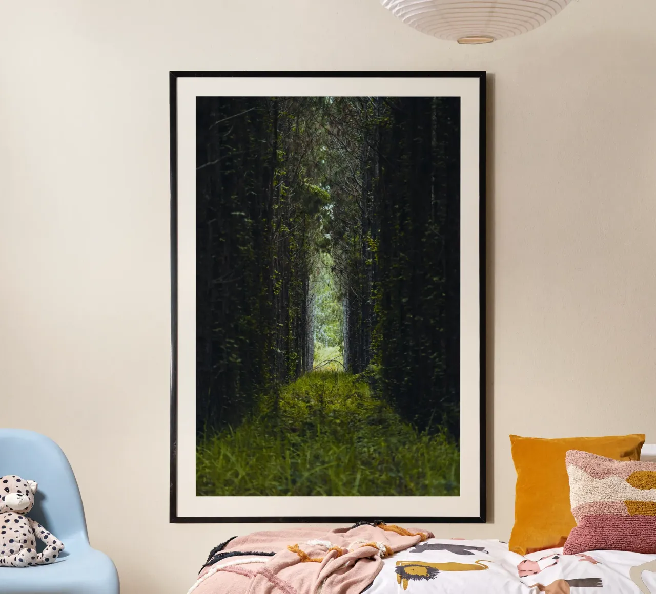 roadway made by grass poster con telaio in plastica da mip of map