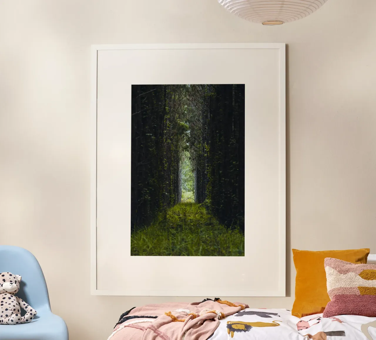 roadway made by grass poster con telaio in plastica da mip of map