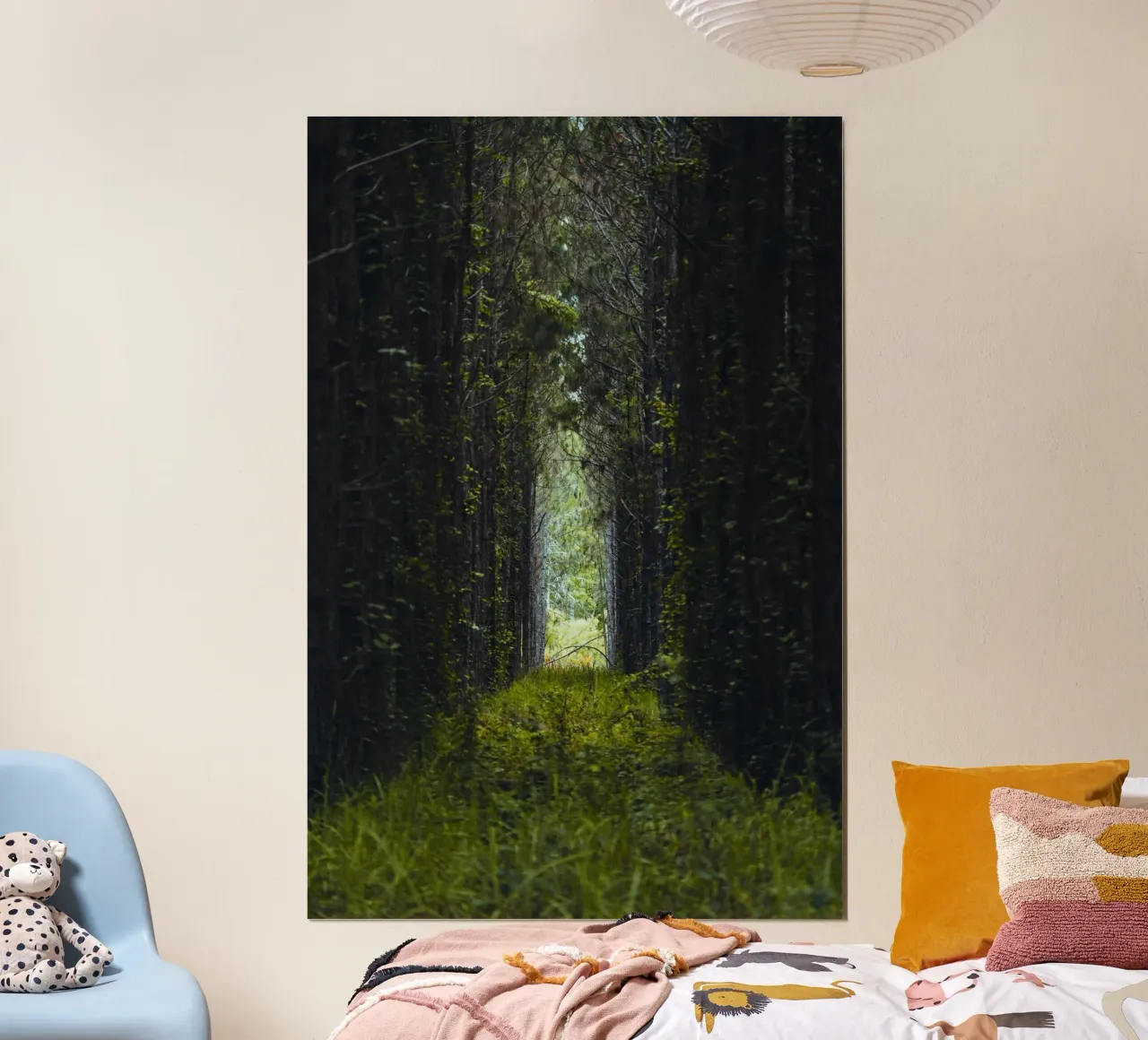 roadway made by grass poster con telaio in plastica da mip of map