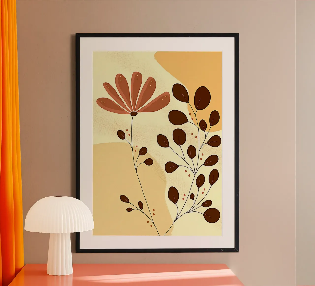 leave and flowers poster da mip of map