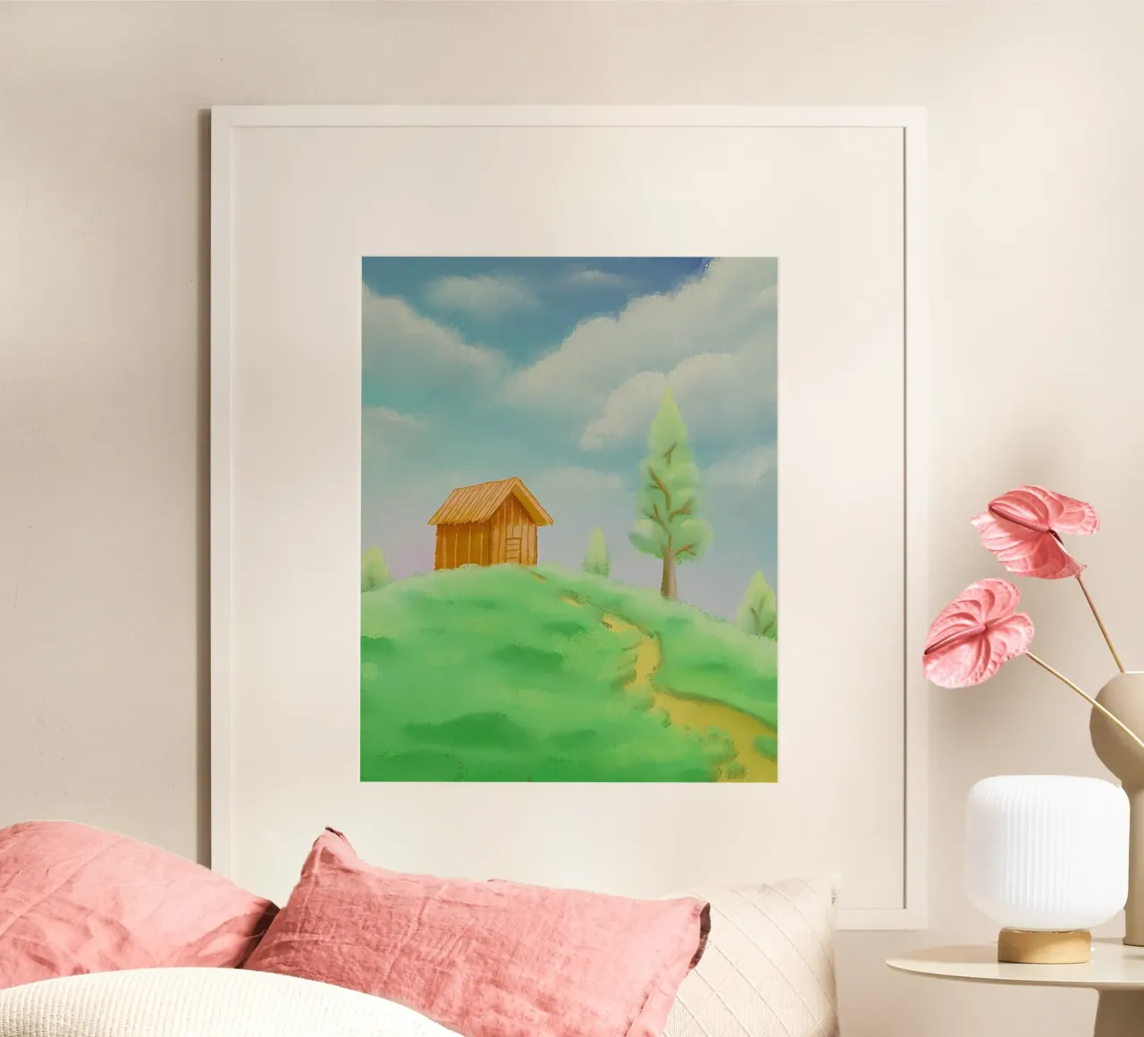 casa singola in collina poster da mip of map