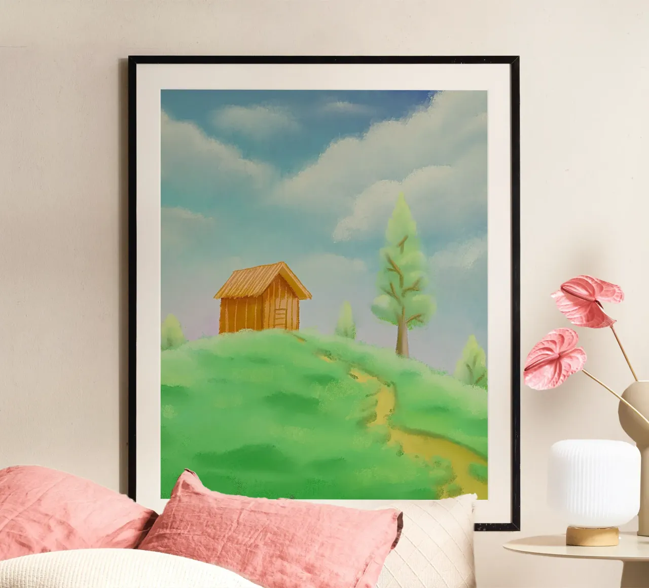 casa singola in collina poster da mip of map