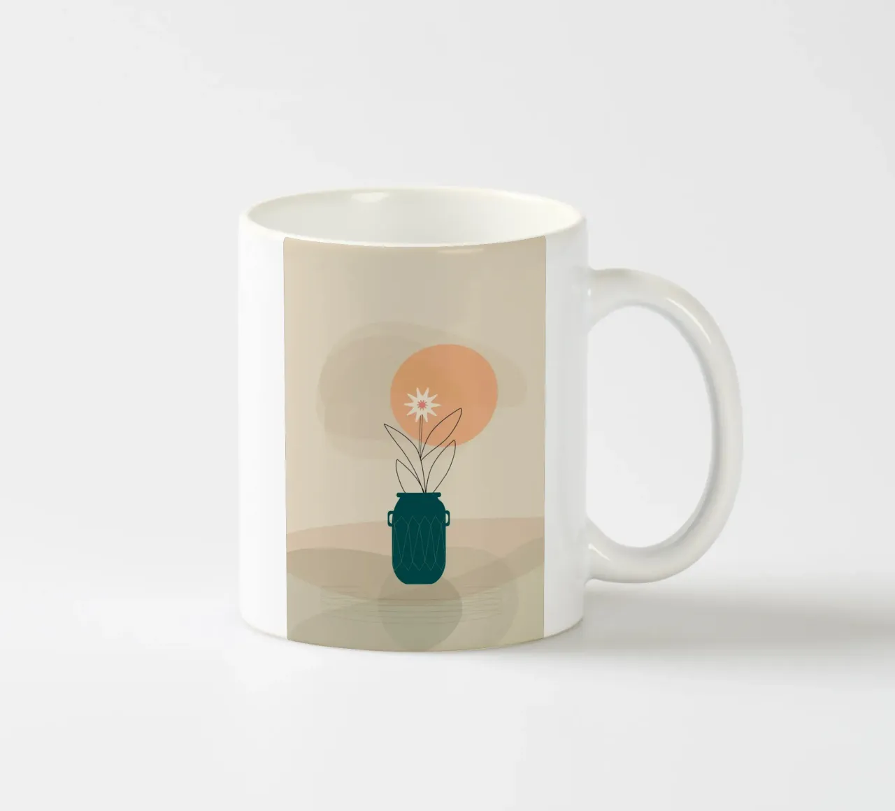 canvas vase art in shadow tazza in ceramica da mip of map