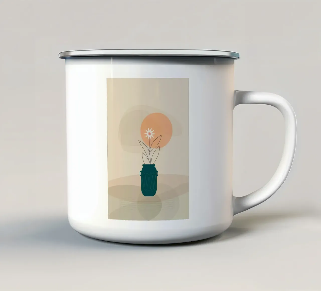 canvas vase art in shadow tazza in smalto da mip of map
