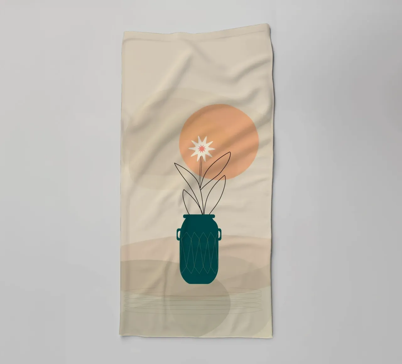 canvas vase art in shadow asciugamano da bagno da mip of map