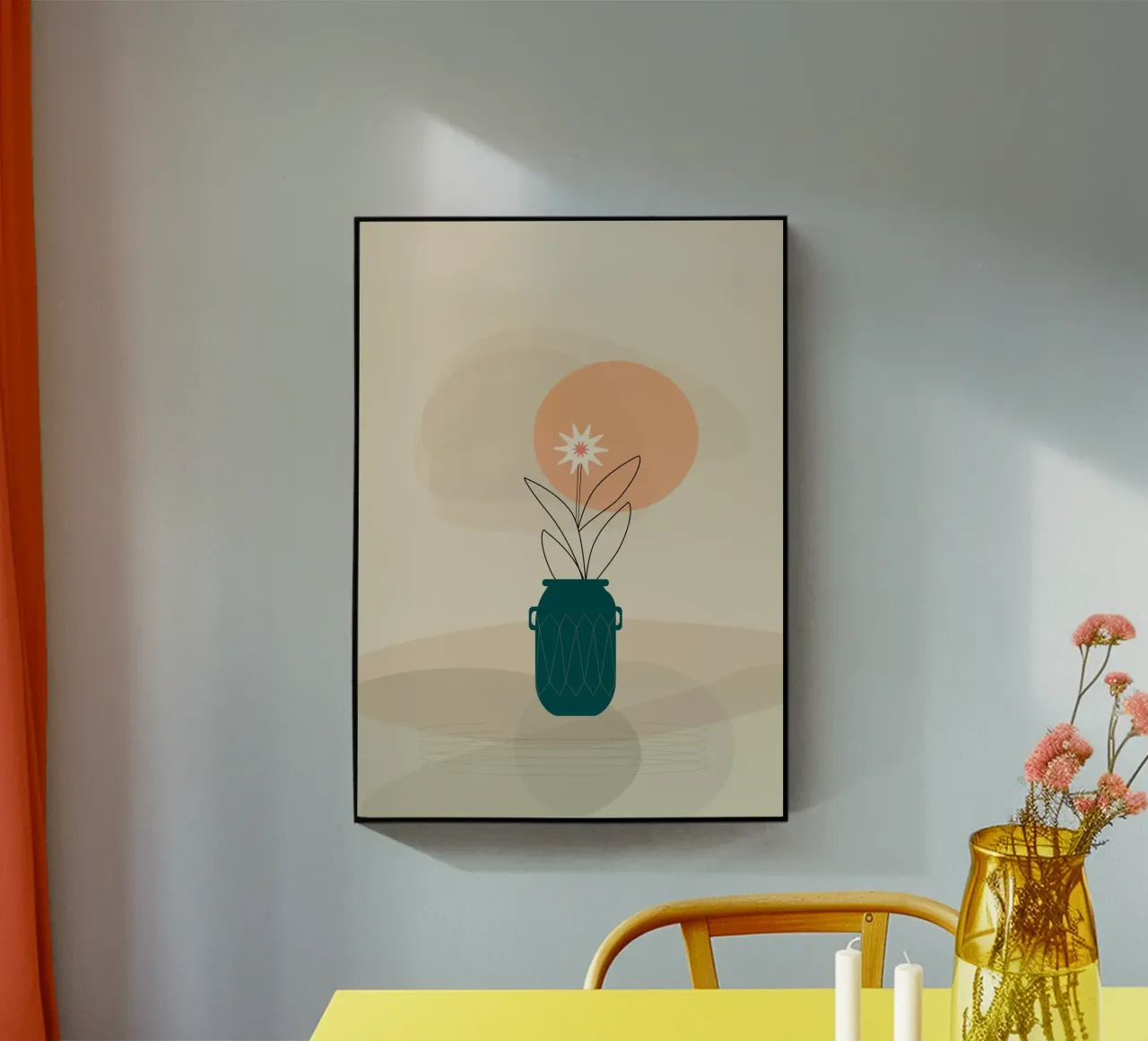 canvas vase art in shadow plexiglass da mip of map