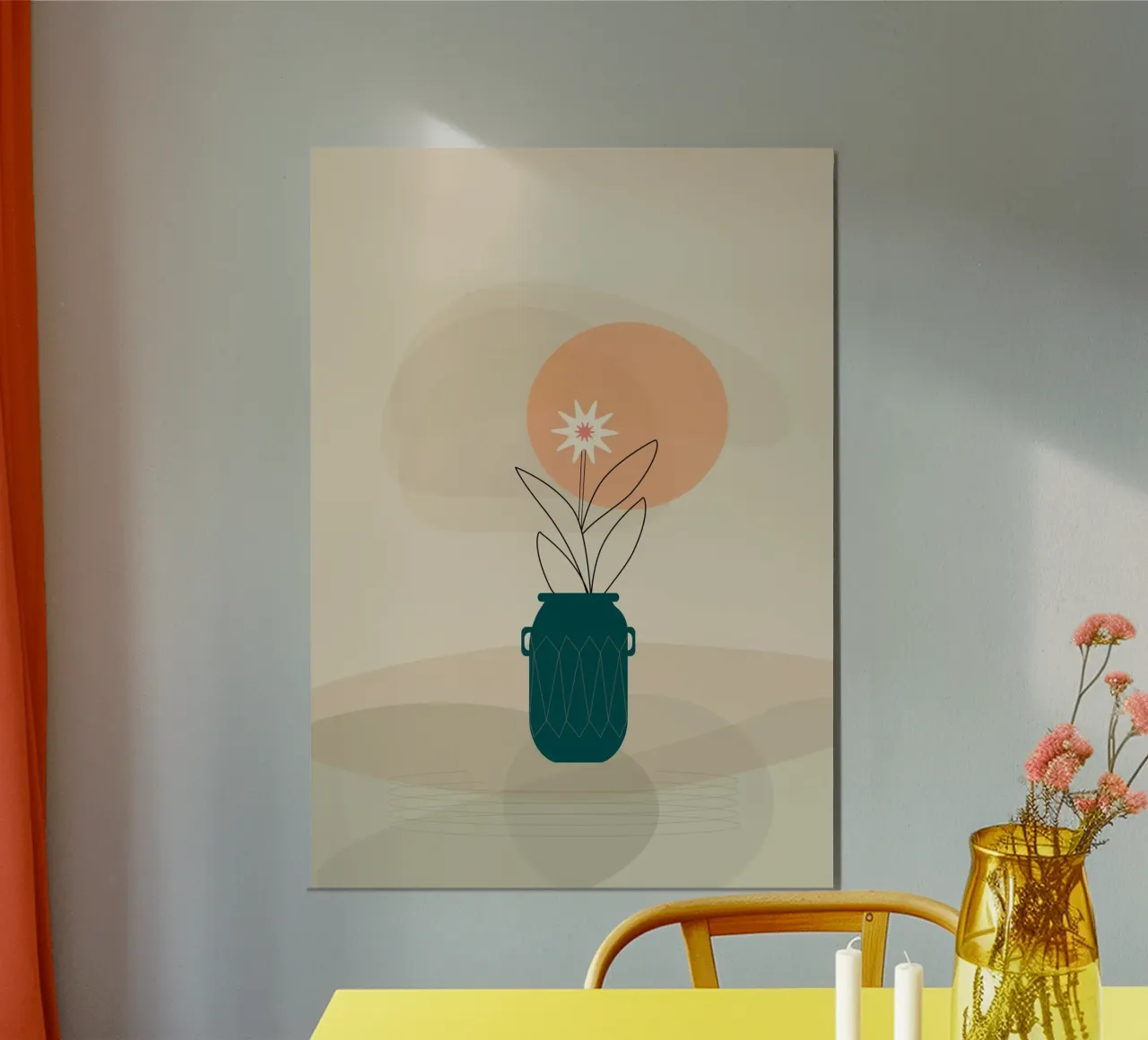 canvas vase art in shadow poster da mip of map