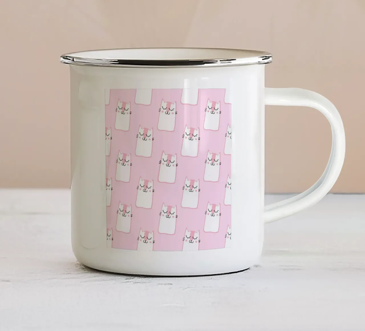 cat icons tazza in smalto da mip of map