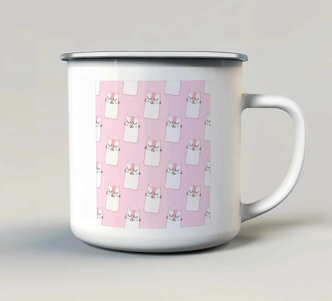 cat icons tazza in smalto da mip of map