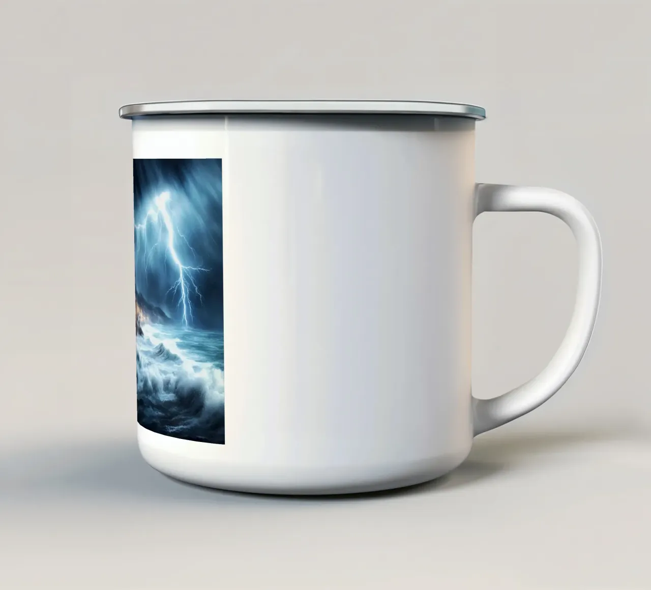 the storm with city tazza in smalto da mip of map