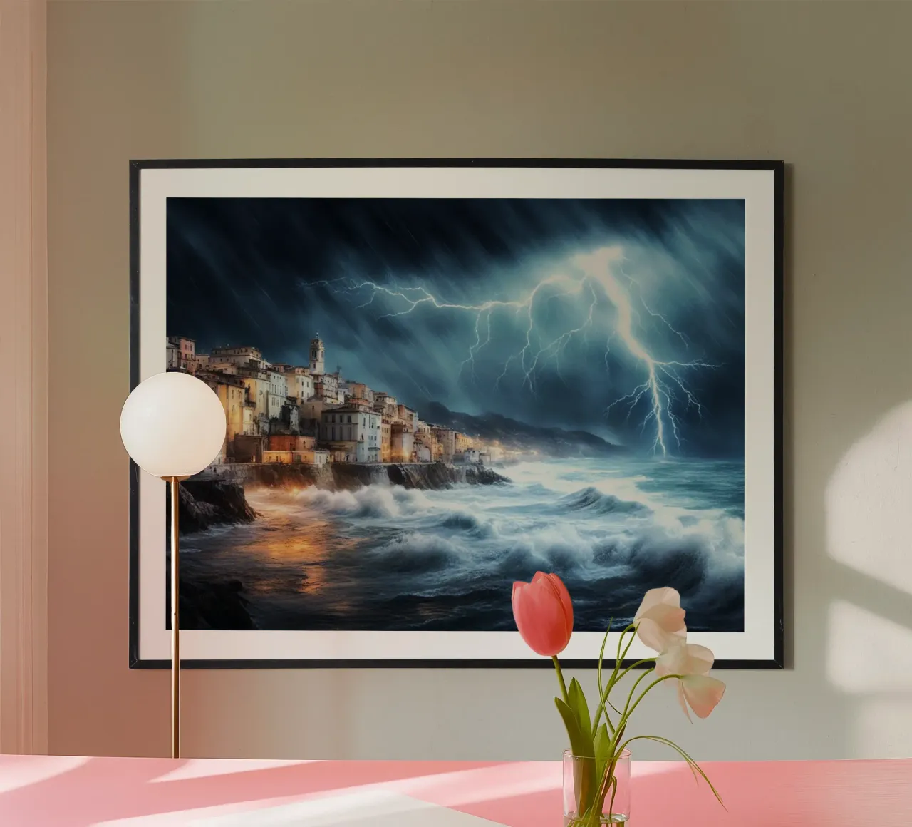 the storm with city poster da mip of map