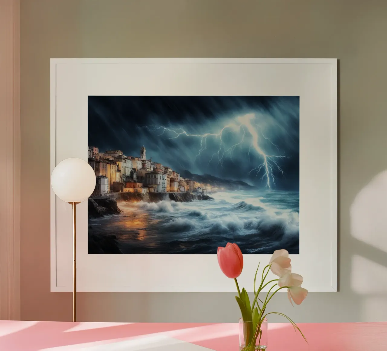 the storm with city poster da mip of map