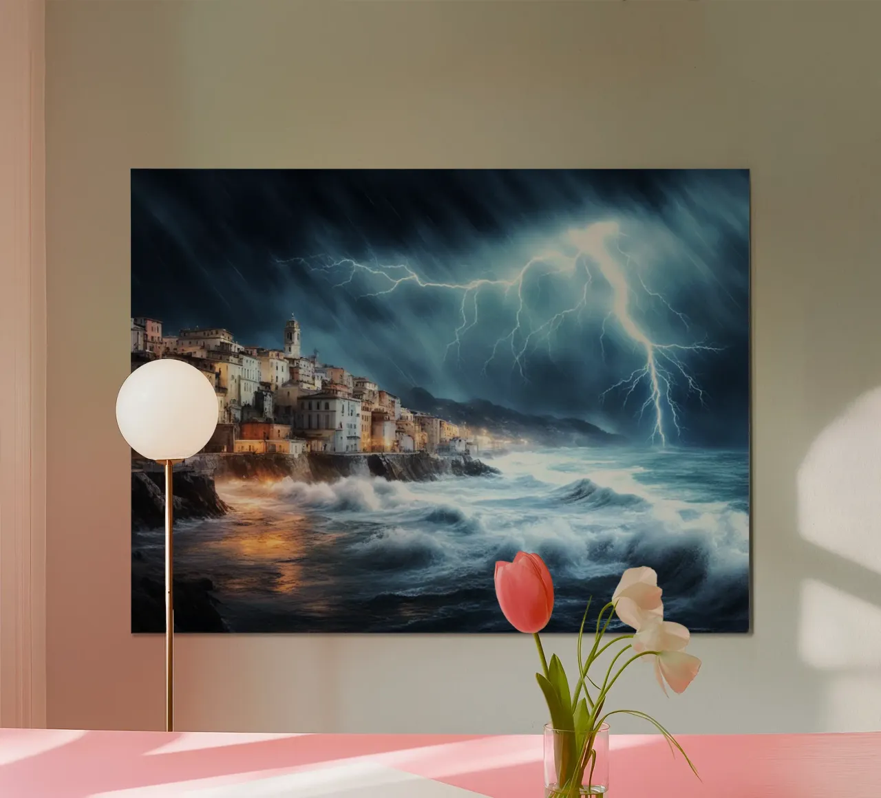 the storm with city poster da mip of map
