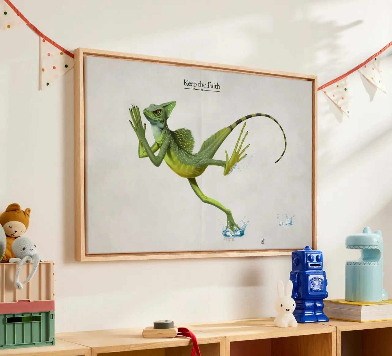 Keep the Faith (Titled) tela con Cornice a cassetta da Rob Art | Illustration