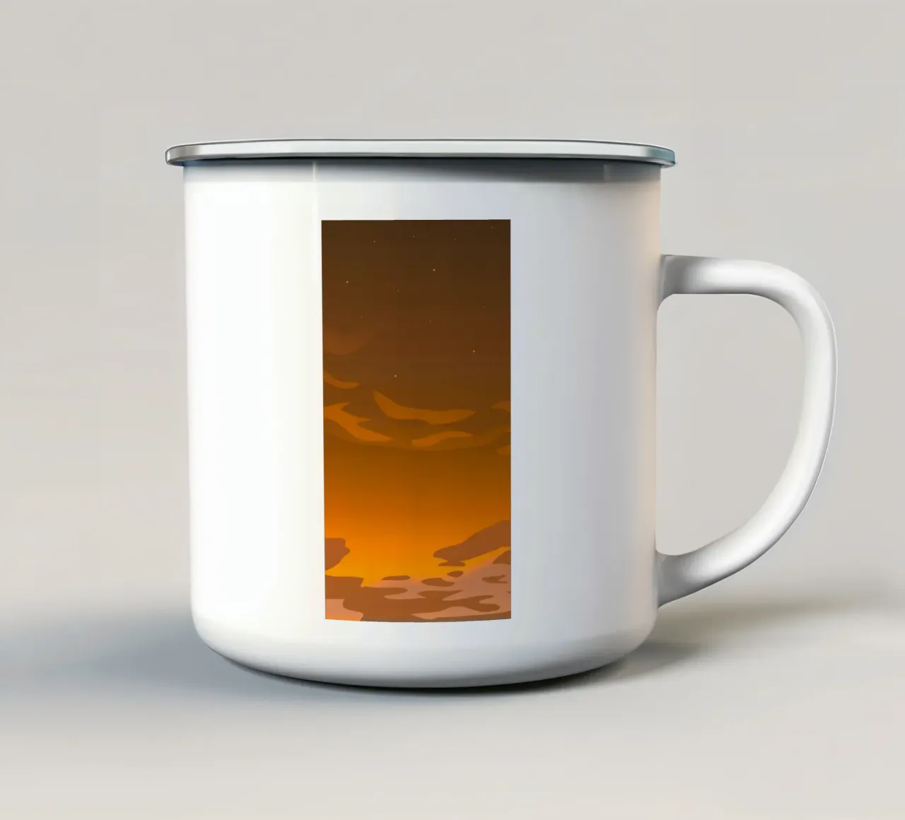 art of night tazza in smalto da mip of map