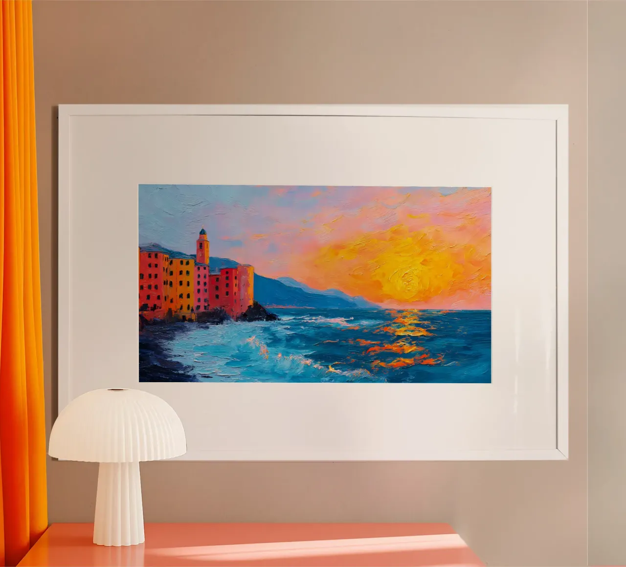 calm pastel art poster da mip of map