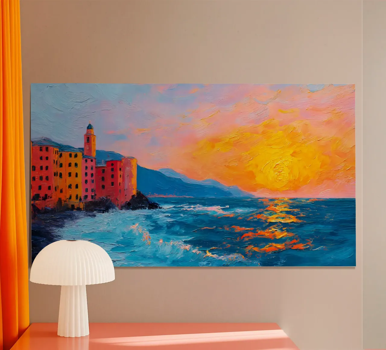 calm pastel art poster da mip of map