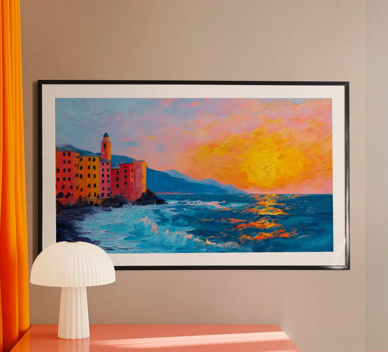 calm pastel art poster da mip of map