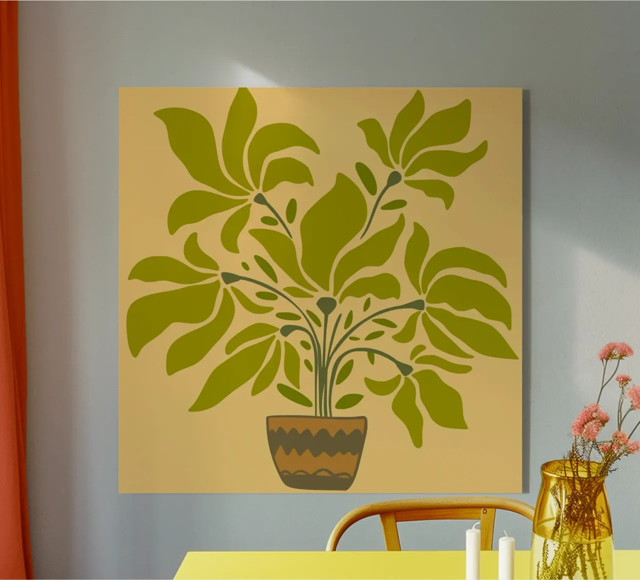 canvas vase plexiglass da mip of map