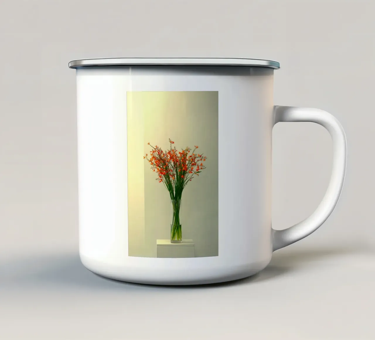 single vase in light tazza in smalto da mip of map