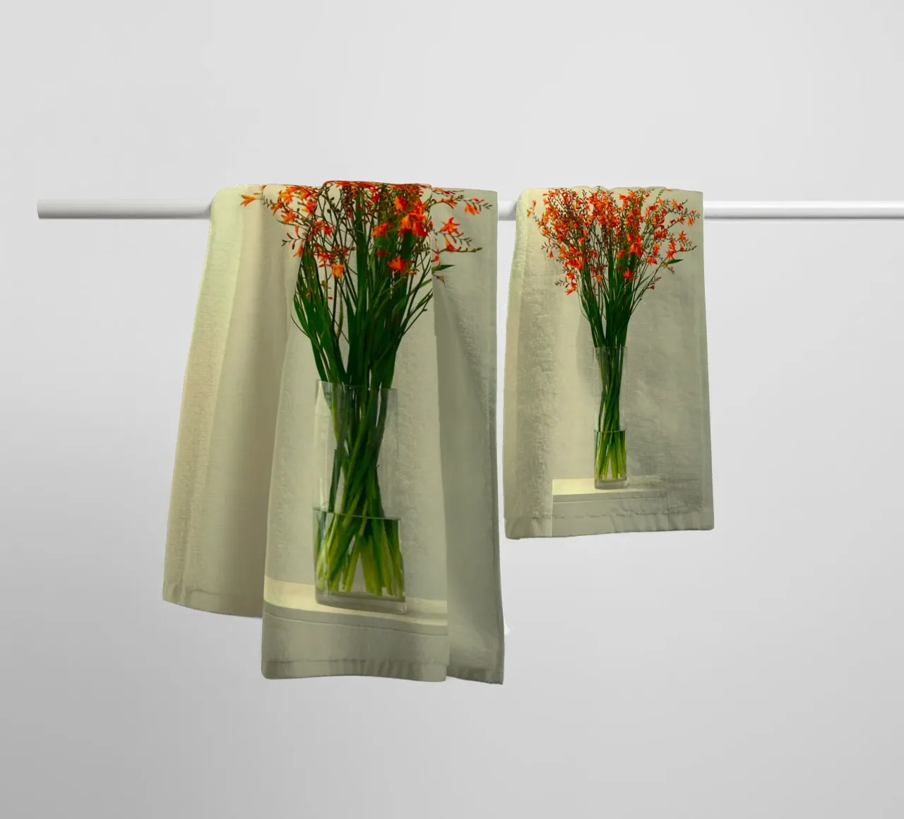 single vase in light asciugamano da bagno da mip of map