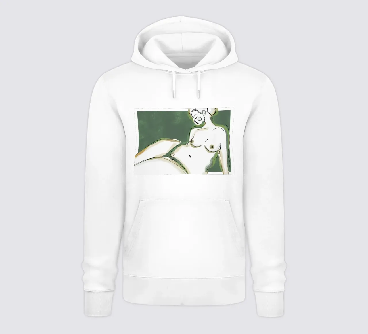 Sensuality (Green) felpa con cappuccio da treechild