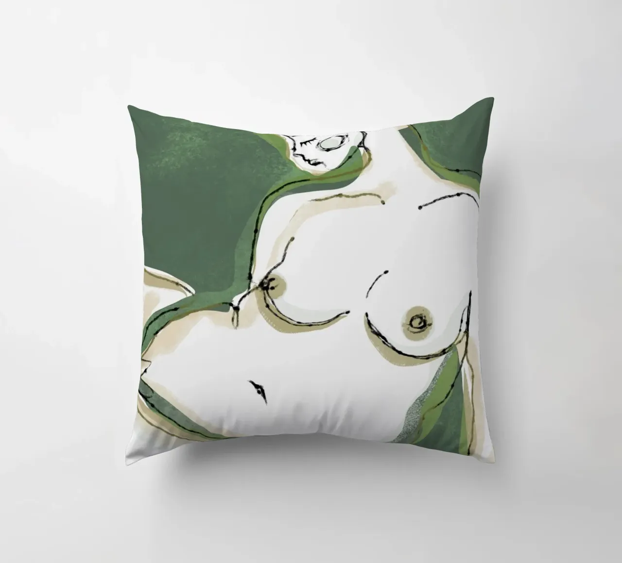 Sensuality (Green) cuscino da treechild
