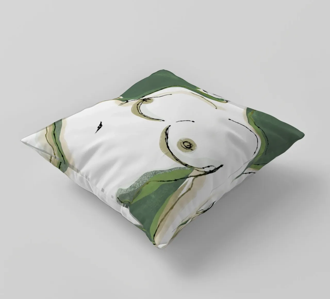 Sensuality (Green) cuscino da treechild