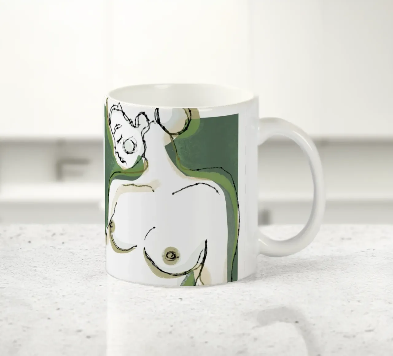 Sensuality (Green) tazza in ceramica da treechild