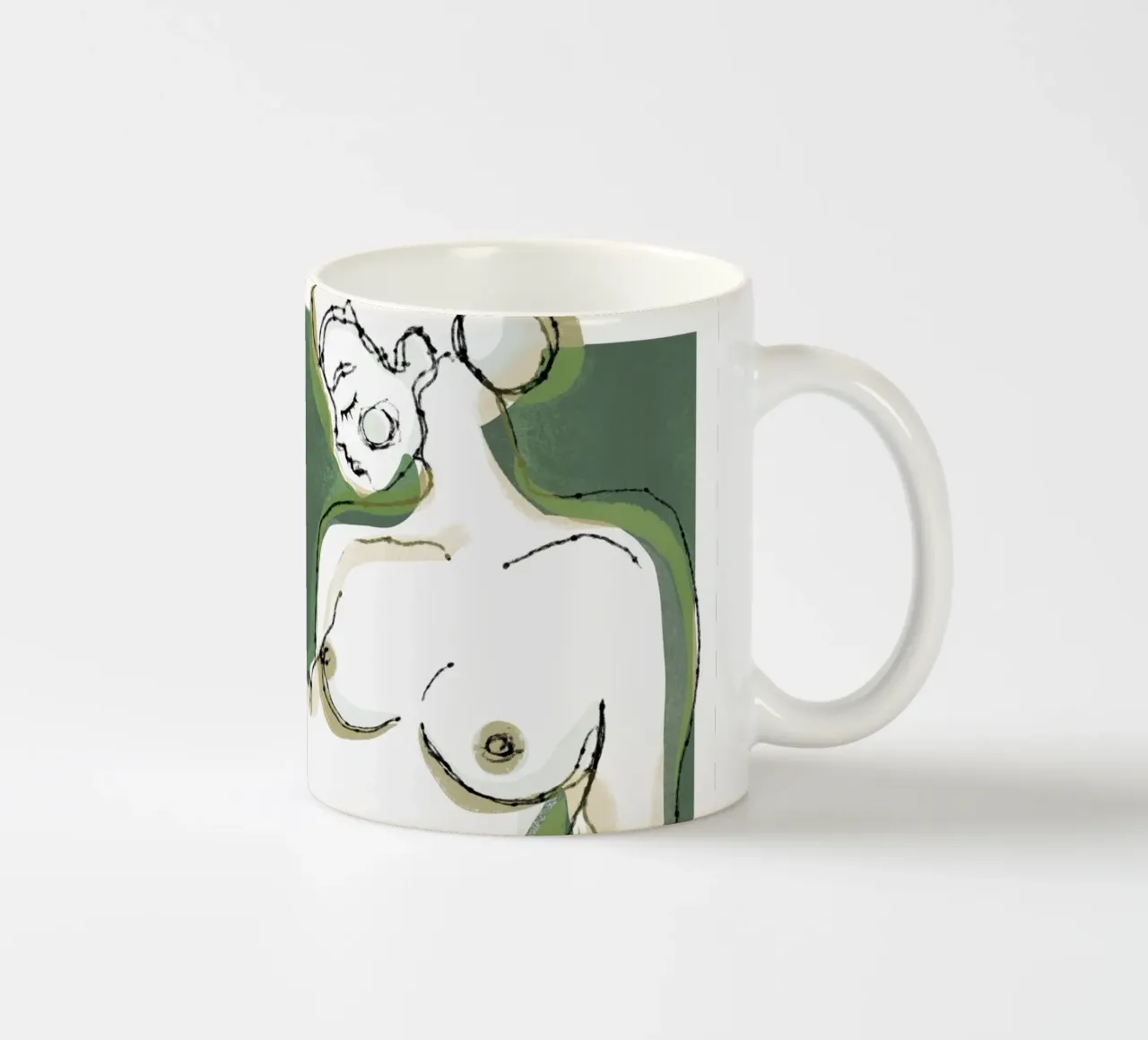 Sensuality (Green) tazza in ceramica da treechild