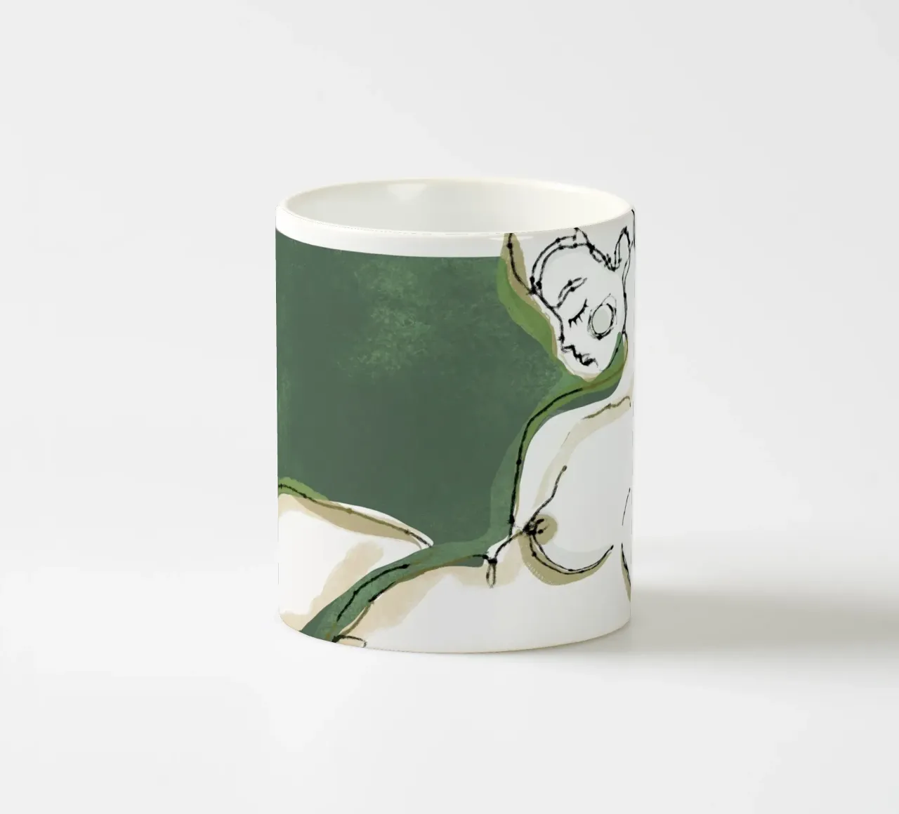 Sensuality (Green) tazza in ceramica da treechild