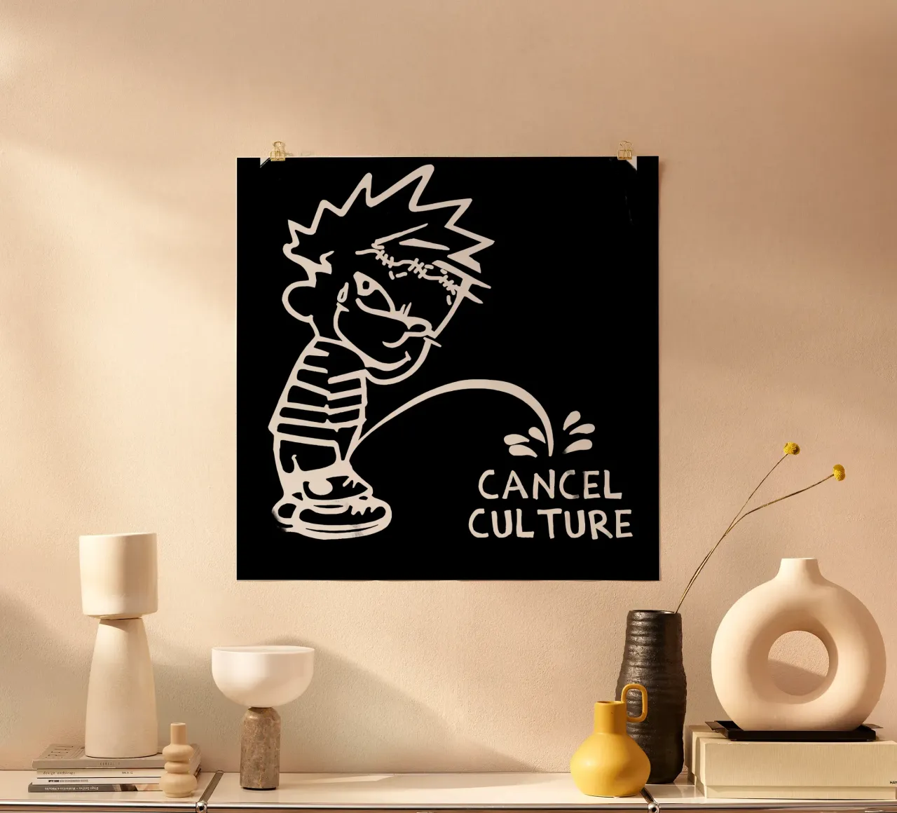 Felpa con cappuccio Falling In Reverse Cancel Culture poster con telaio in plastica da andrea boceli
