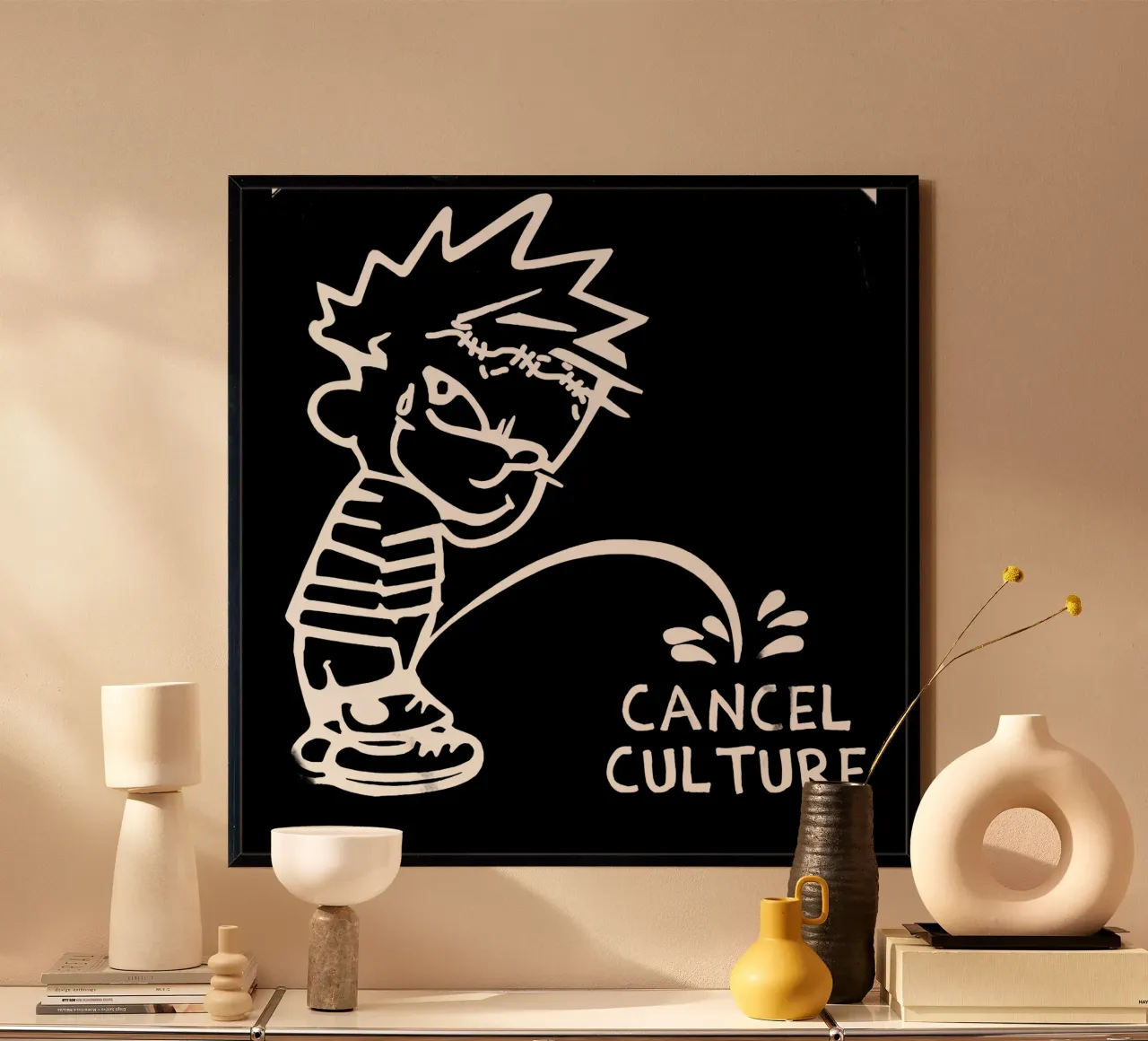 Felpa con cappuccio Falling In Reverse Cancel Culture poster con telaio in plastica da andrea boceli