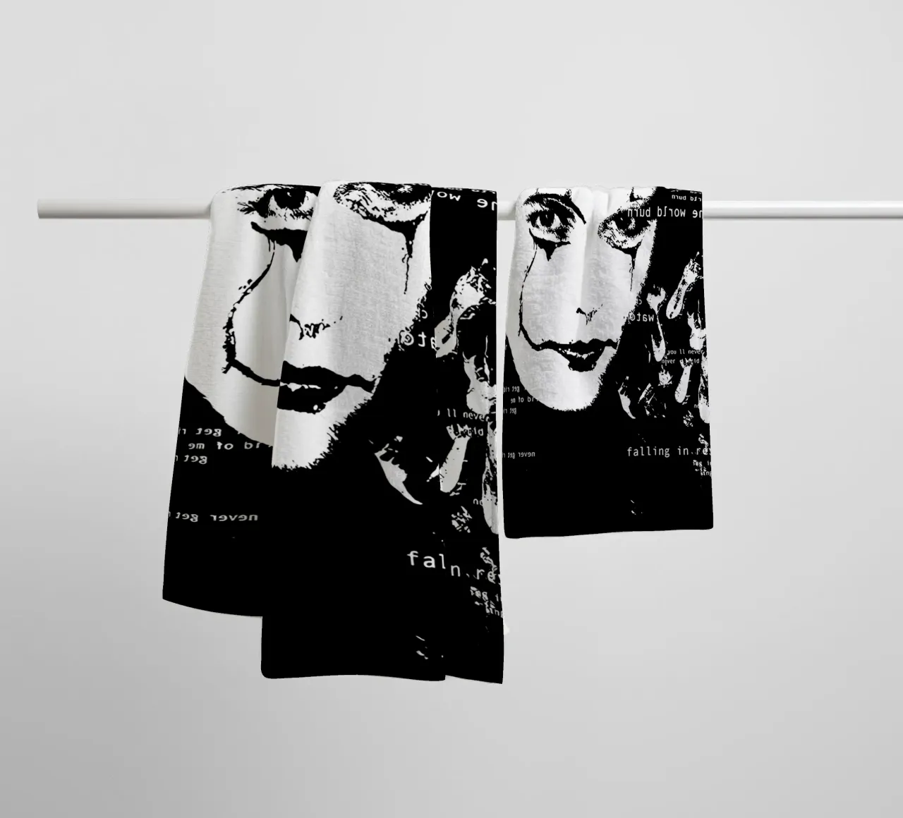 Falling In Reverse Digital towel by andrea boceli