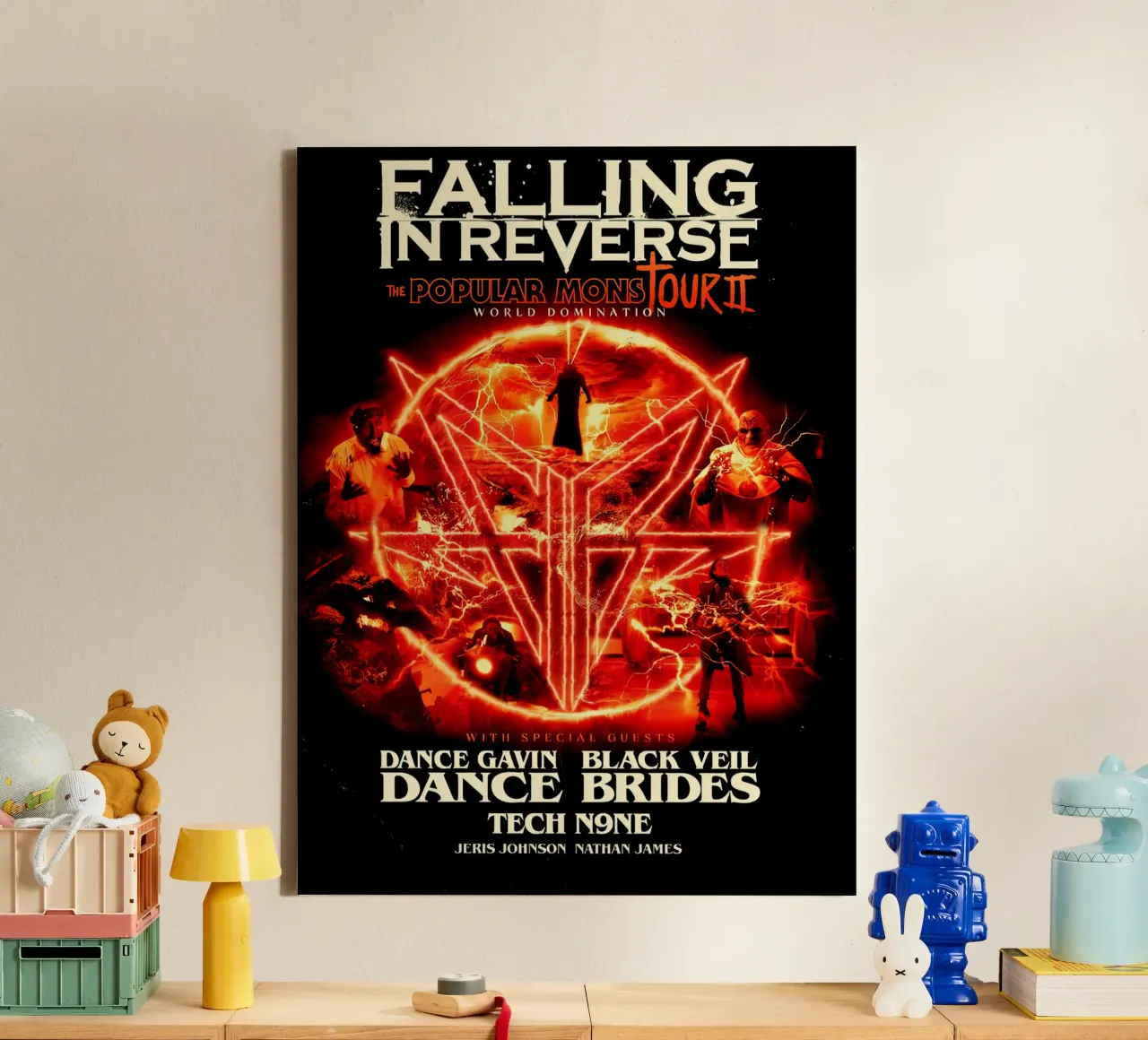 Falling In Reverse canvas with Floater frame by andrea boceli