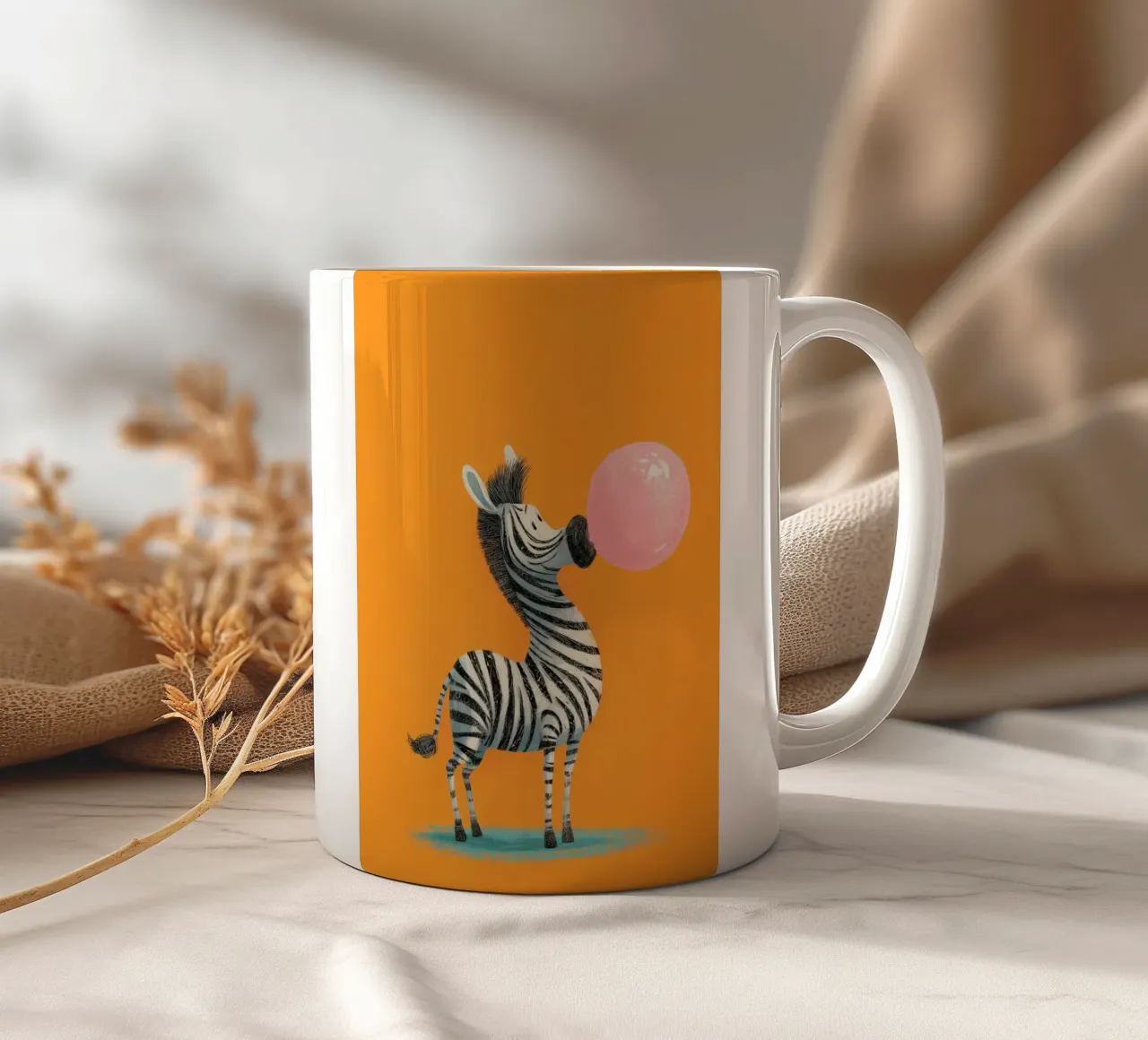Bubblegum Zebra tazza in ceramica da Kiara