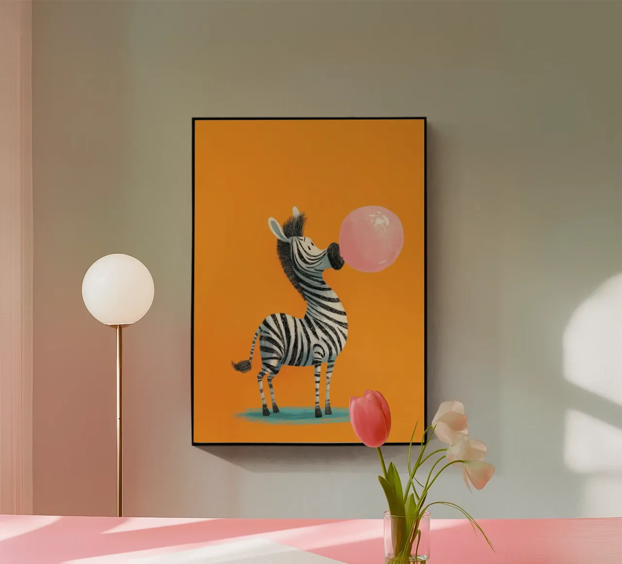 Bubblegum Zebra plexiglass da Kiara