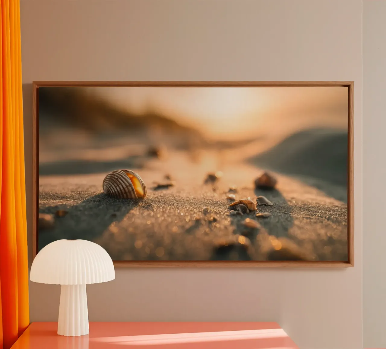 Summer Beach No 01 tela con Cornice a cassetta da treechild