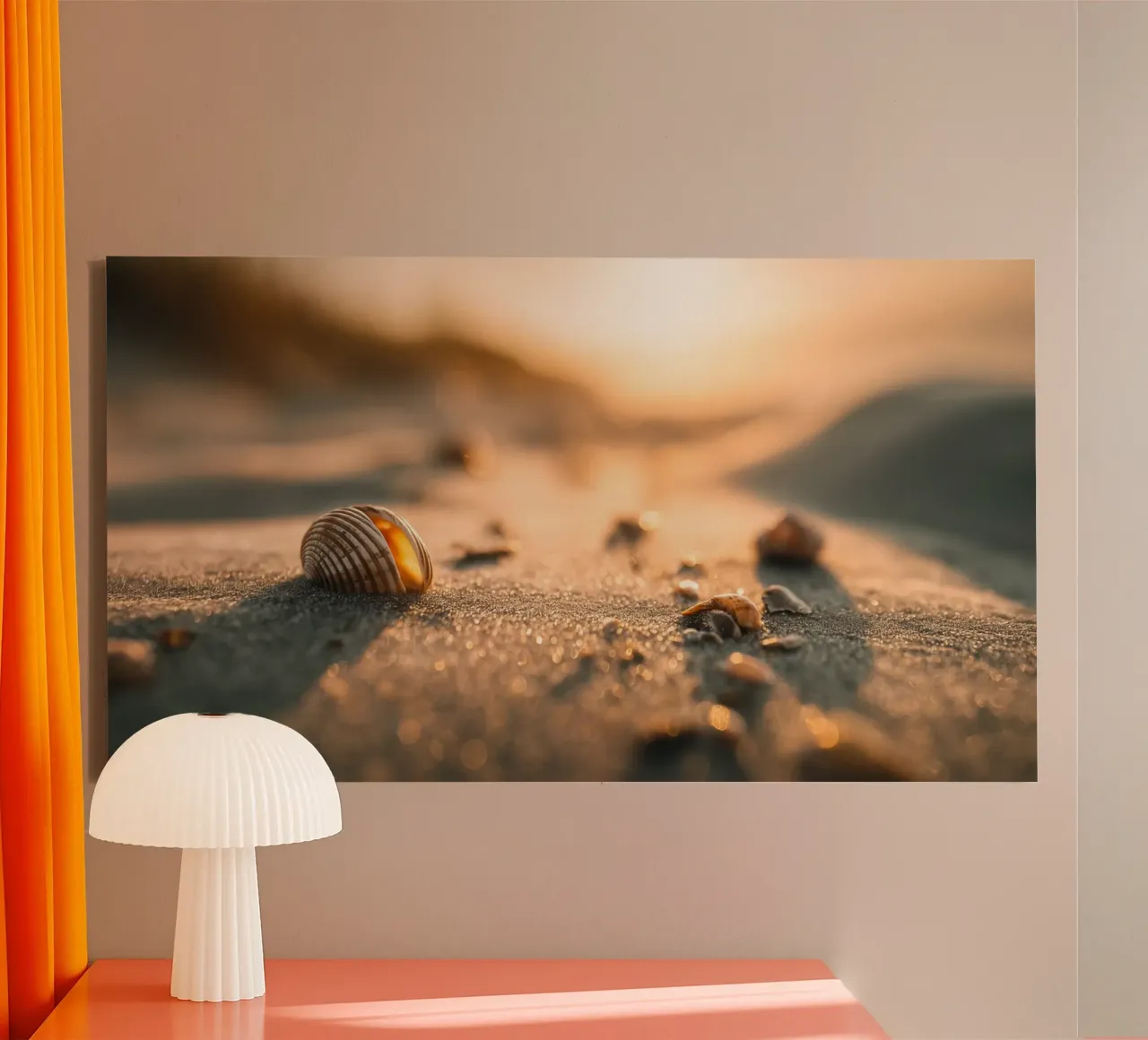 Summer Beach No 01 tela con Cornice a cassetta da treechild