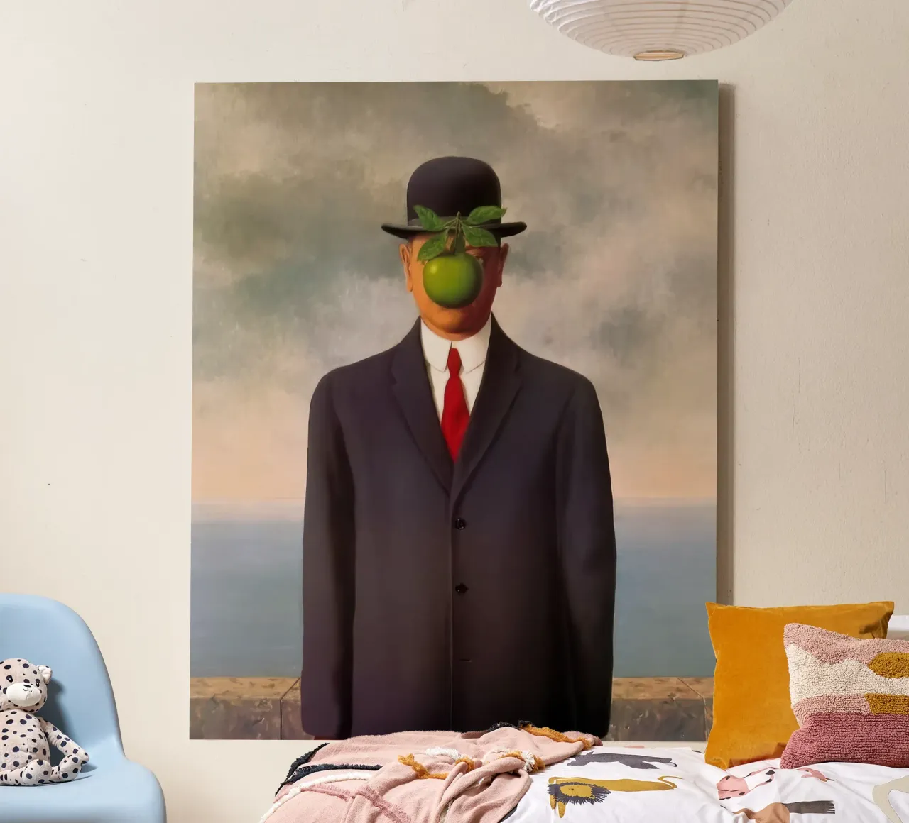 De Mensenzoon, 1946 door René Magritte canvas met Baklijst van TIGER JHONSON