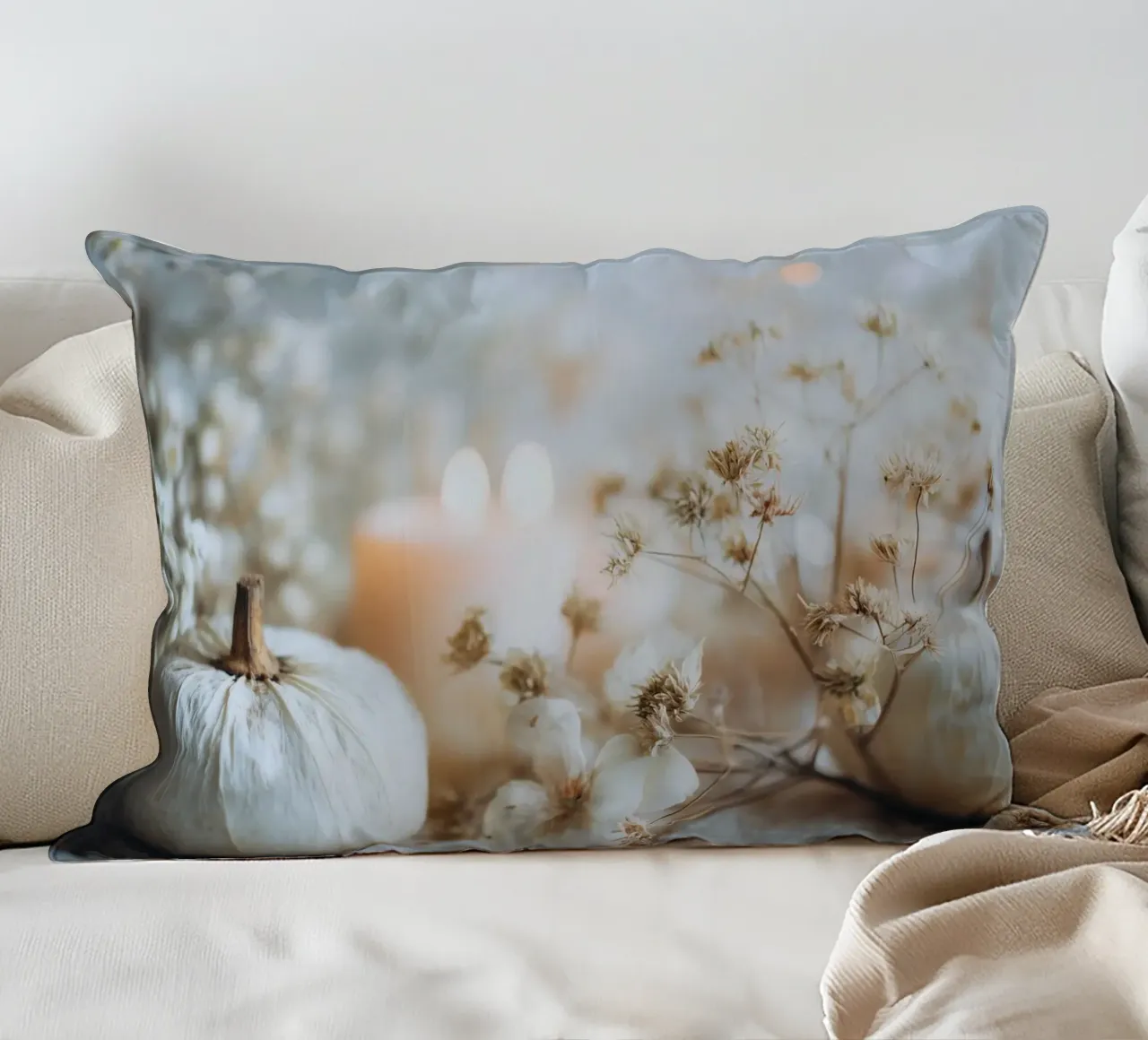 White Autumn Impression No 01 cuscino da treechild